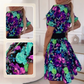 🔥2025 Hot Sale🔥Mini jurk met bloemenprint en V-hals voor dames