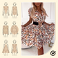🔥2025 Hot Sale🔥Mini jurk met bloemenprint en V-hals voor dames