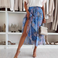 Elegante, elastische lange rok met bloemenprint voor dames