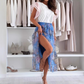 Elegante, elastische lange rok met bloemenprint voor dames