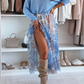 Elegante, elastische lange rok met bloemenprint voor dames