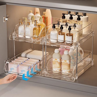 🚰 50% KORTING! 🧺 Uitschuifbare gootsteen organizer – Ruimtebesparend & handige opberger ✨