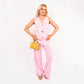 Elegante V-hals top en comfortabele broek voor dames