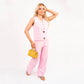 Elegante V-hals top en comfortabele broek voor dames
