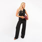 Elegante V-hals top en comfortabele broek voor dames
