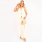 Elegante V-hals top en comfortabele broek voor dames