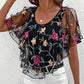 🔥🔥Damestop met print van mesh en patchwork