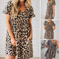 🔥🔥Dames casual mini-jurk met luipaardprint