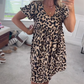 🔥🔥Dames casual mini-jurk met luipaardprint