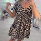 🔥🔥Dames casual mini-jurk met luipaardprint