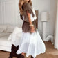 🛍️🛍️Set van 2 stuks crop top rok met ruchesmouwen