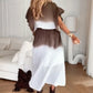 🛍️🛍️Set van 2 stuks crop top rok met ruchesmouwen