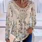 ✨✨Elegante damesblouse met lange mouwen en kanten rand