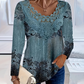 ✨✨Elegante damesblouse met lange mouwen en kanten rand