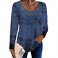 ✨✨Elegante damesblouse met lange mouwen en kanten rand