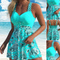 Top met bandjes & aansluitende zwemshorts – tweedelig badpak