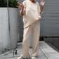 Dames casual gestreepte tops ＆ brede pijpen 2-delige set