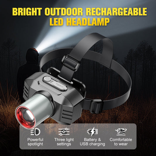 🔥Heldere, oplaadbare LED-hoofdlamp voor buitengebrui🔦