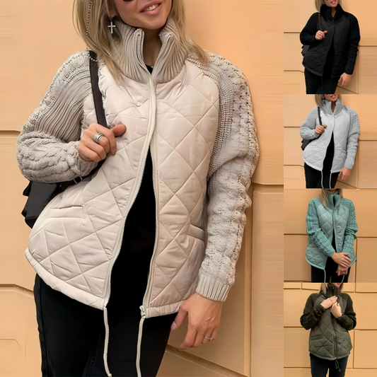 ⏳Beperkte tijd 50% korting💥Gebreide patchwork pufferjas voor dames