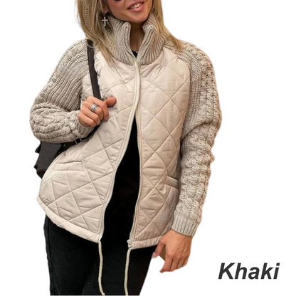 ⏳Beperkte tijd 50% korting💥Gebreide patchwork pufferjas voor dames