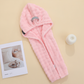 💥Tijdelijke aanbieding!🔥 Grote Haarhanddoek – Zachte Koraalstof – Snelle Absorptie & Elastische Band voor Dames 💕