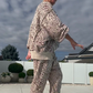 Dames set van 2-delige top en broek met luipaardprint (Gratis verzending🚀)