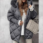 ❄️Winterspecials❄️ Dames halflange parka met gebreide mouwen en patchwork