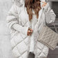 ❄️Winterspecials❄️ Dames halflange parka met gebreide mouwen en patchwork