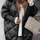 ❄️Winterspecials❄️ Dames halflange parka met gebreide mouwen en patchwork