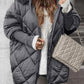 ❄️Winterspecials❄️ Dames halflange parka met gebreide mouwen en patchwork