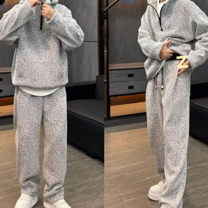Stijlvolle set van hoodie en wijde broek voor heren