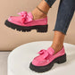 Elegante Lieve Plateau Loafers met Strik
