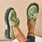 Elegante Lieve Plateau Loafers met Strik