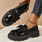 Elegante Lieve Plateau Loafers met Strik