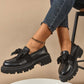 Elegante Lieve Plateau Loafers met Strik
