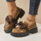 Elegante Lieve Plateau Loafers met Strik