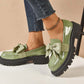 Elegante Lieve Plateau Loafers met Strik