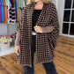 🔥 Dames Pied-de-Poule Poncho Met Open Voor（50% Korting） - Tijdloze Elegantie Voor Herfst & Winter!