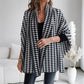🔥 Dames Pied-de-Poule Poncho Met Open Voor（50% Korting） - Tijdloze Elegantie Voor Herfst & Winter!