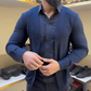 Heren shirt met kraag, tweedelig