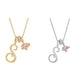 Initialenketting met Roze Hartvormige Bedel