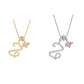 Initialenketting met Roze Hartvormige Bedel