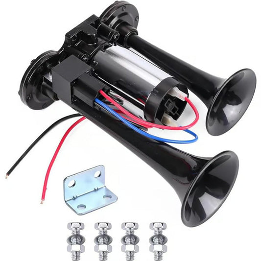 🚗 50% Korting – 150dB Pneumatische Claxon (12V/24V) | Krachtig Geluid voor Extra Veiligheid op de Weg