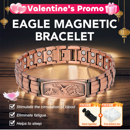 Magneetarmband voor heren met adelaarspatroon
