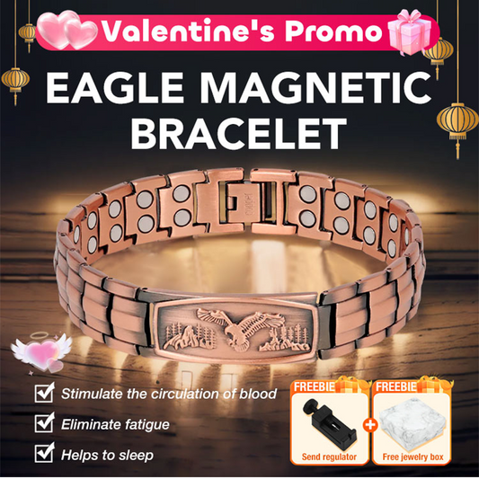 Magneetarmband voor heren met adelaarspatroon