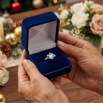 💍 Koop 1, krijg 1 gratis! ✨ Maansteen Ring – Ovaal Geometrisch Design – Stralende Zirconia – Zinklegering – Maten 5–10 – 2 Stijlen – Mystieke Elegantie 🌙