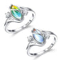 💍 Koop 1, krijg 1 gratis! ✨ Maansteen Ring – Ovaal Geometrisch Design – Stralende Zirconia – Zinklegering – Maten 5–10 – 2 Stijlen – Mystieke Elegantie 🌙