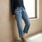 Retro cropped jeans met rechte pijpen voor dames