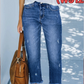 Retro cropped jeans met rechte pijpen voor dames