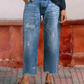 Retro cropped jeans met rechte pijpen voor dames